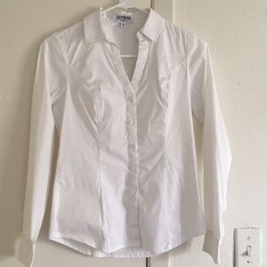 White Button Down Work Shirt